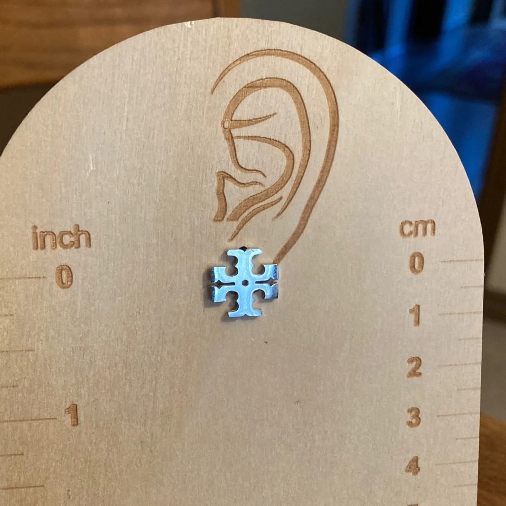Tory Burch Large Logo Stud Earrings NWT